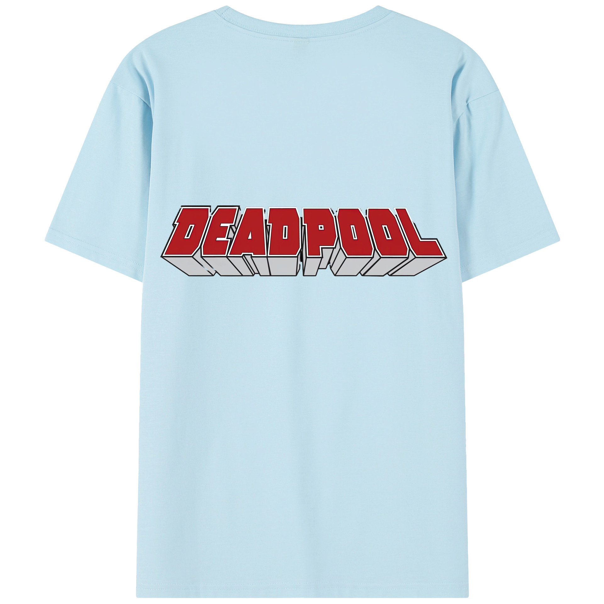 （画像用） Deadpool デッドプール 綿100％半袖Tシャツ（背面プリント）